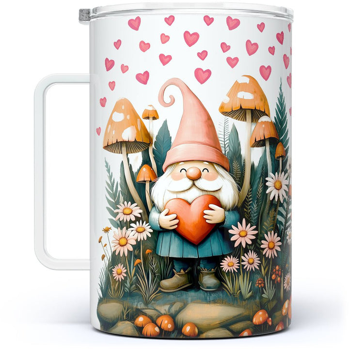 Valentine Garden Gnome Insulated Travel Mug - Loftipop