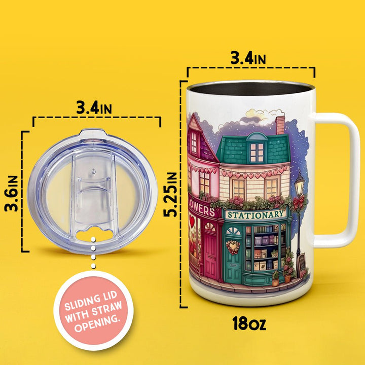 Valentine's Storefront Shops Insulated Travel Mug - Loftipop