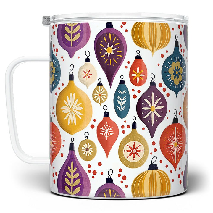 Vintage Christmas Ornaments Insulated Travel Mug - Loftipop