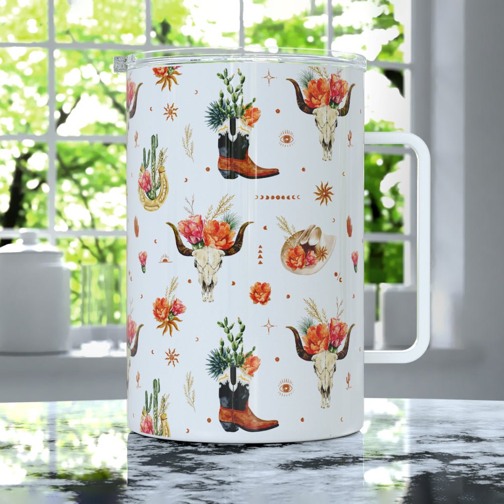 Western Desert Pattern Insulated Travel Mug - Loftipop