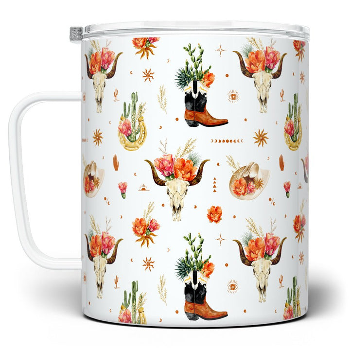 Western Desert Pattern Insulated Travel Mug - Loftipop