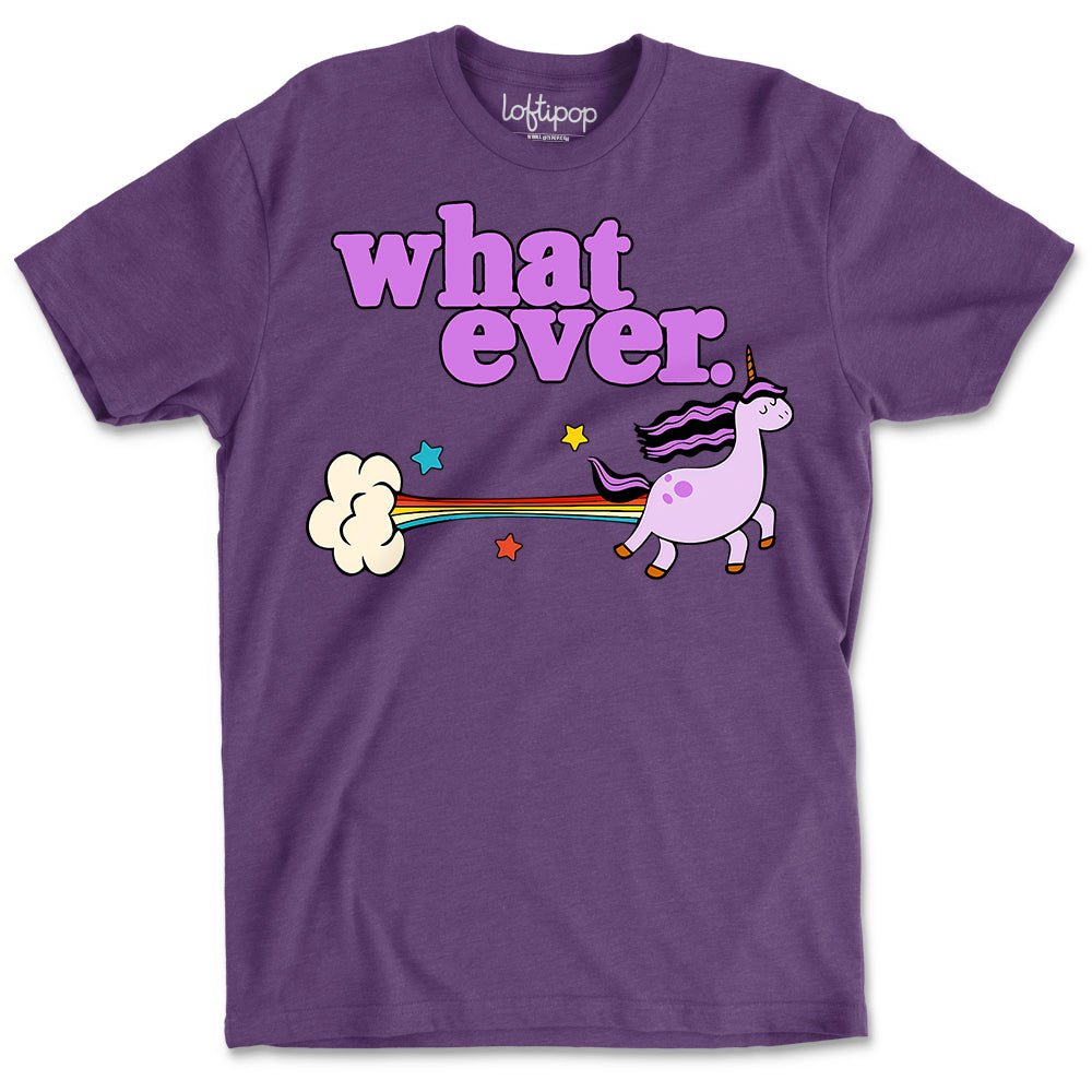 Whatever Unicorn Crewneck Tshirt - Loftipop