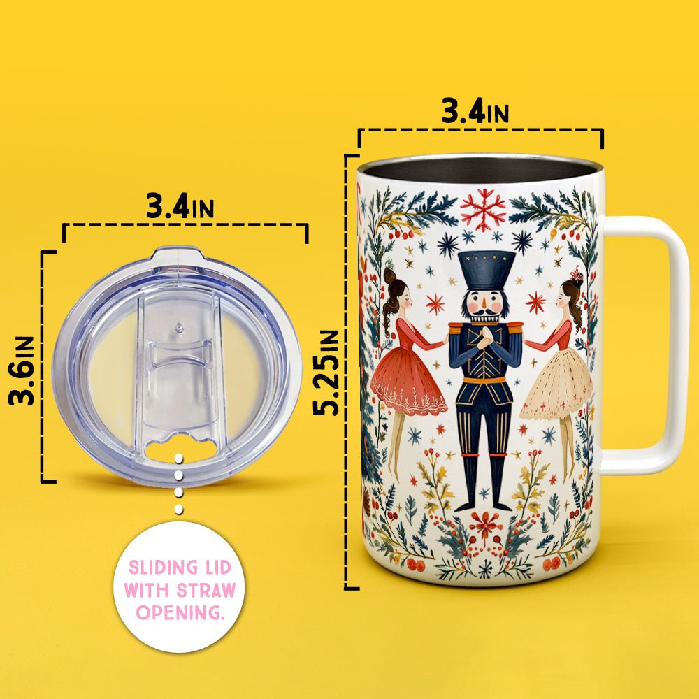 Whimsical Nutcracker Insulated Travel Mug - Loftipop