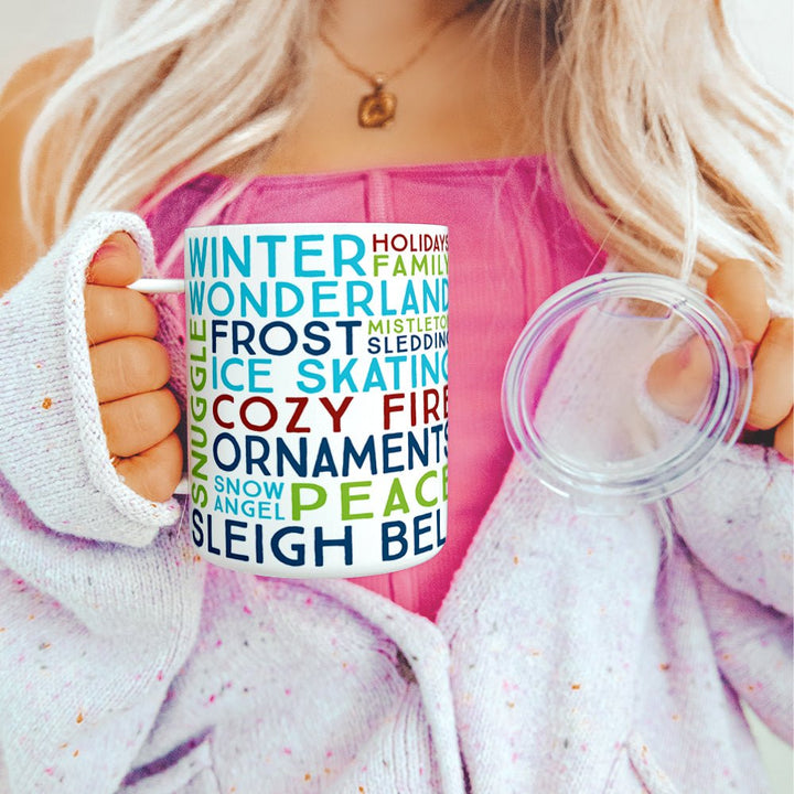 Winter Christmas Holiday Insulated Travel Mug - Loftipop