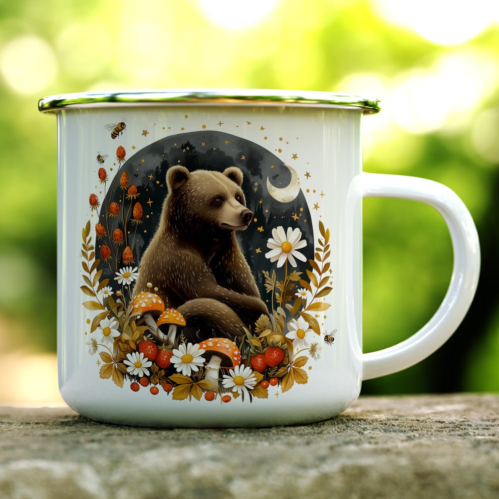 Woodland Autumn Forest Bear Camp Mug - Loftipop