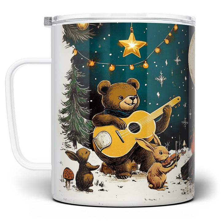 Woodland Christmas Jamboree Insulated Travel Mug - Loftipop