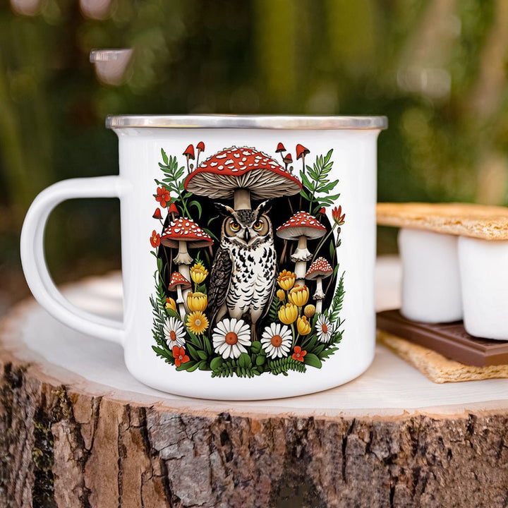 Woodland Forest Owl Camp Mug - Loftipop