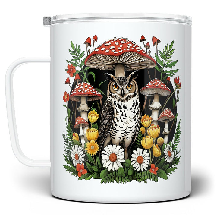 Woodland Forest Owl Insulated Travel Mug - Loftipop