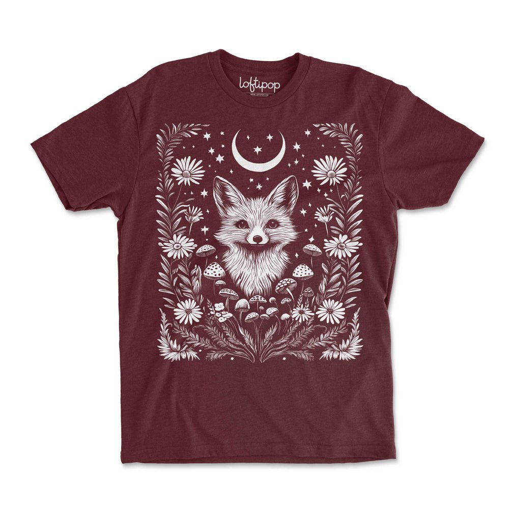 Woodland Fox Crewneck Tshirt - Loftipop