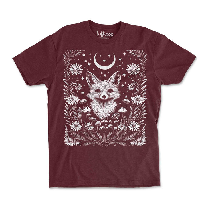 Woodland Fox Crewneck Tshirt - Loftipop