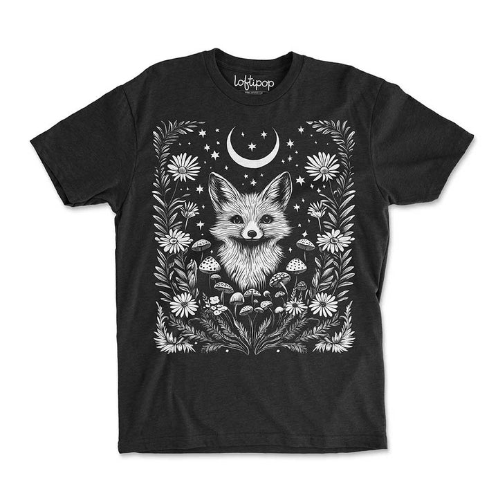 Woodland Fox Crewneck Tshirt - Loftipop