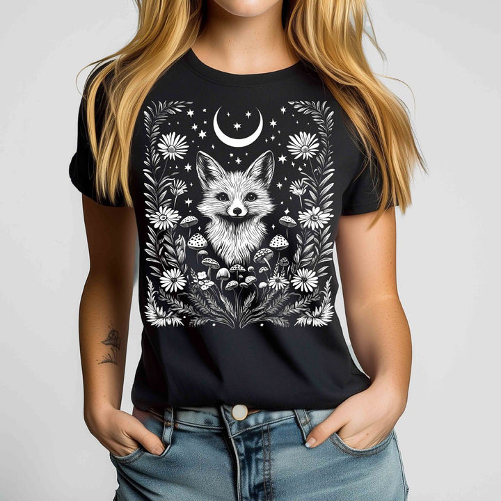 Woodland Fox Crewneck Tshirt - Loftipop
