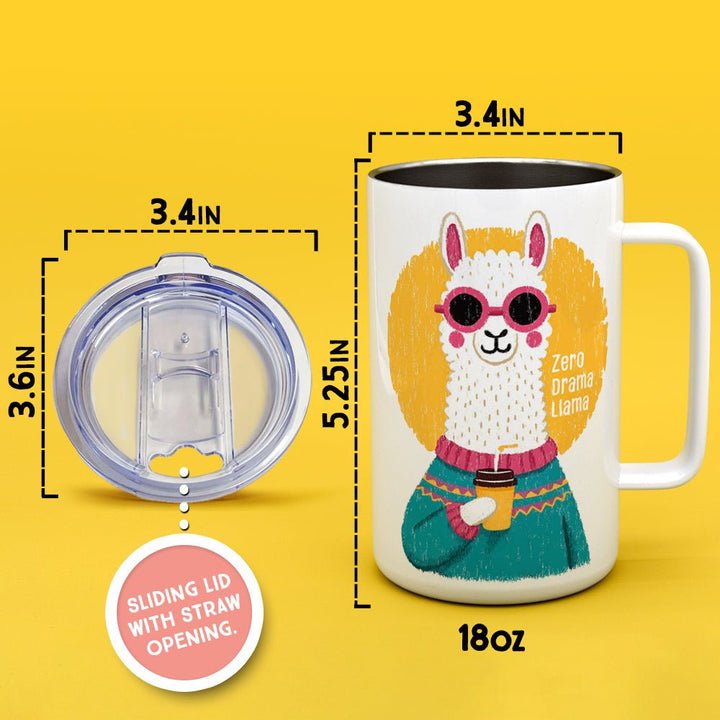 Zero Drama Llama Insulated Travel Mug - Loftipop