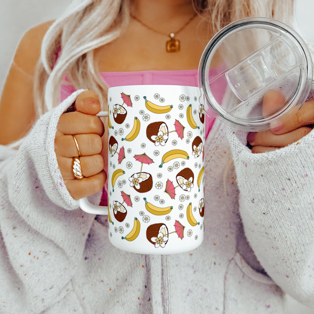 Banana Coconut Insulated Travel Mug - Loftipop