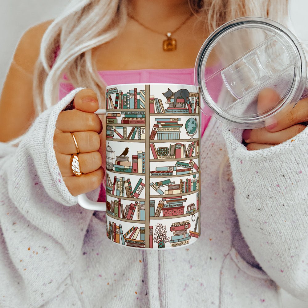 Book Library Insulated Travel Mug - Loftipop