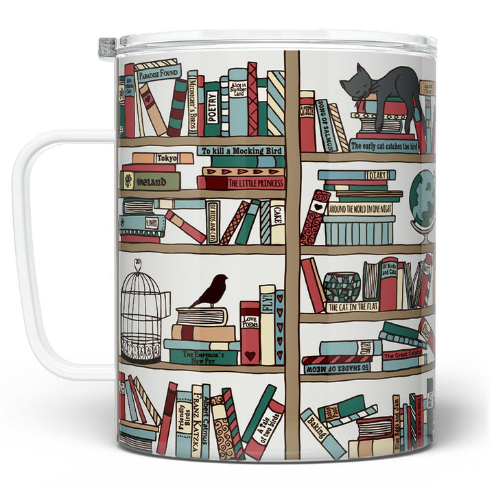 Book Library Insulated Travel Mug - Loftipop