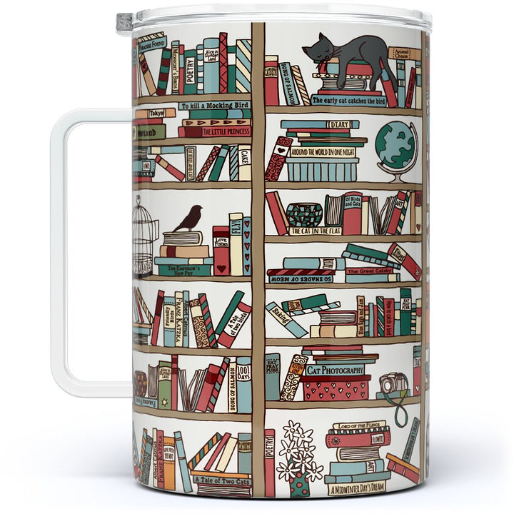 Book Library Insulated Travel Mug - Loftipop