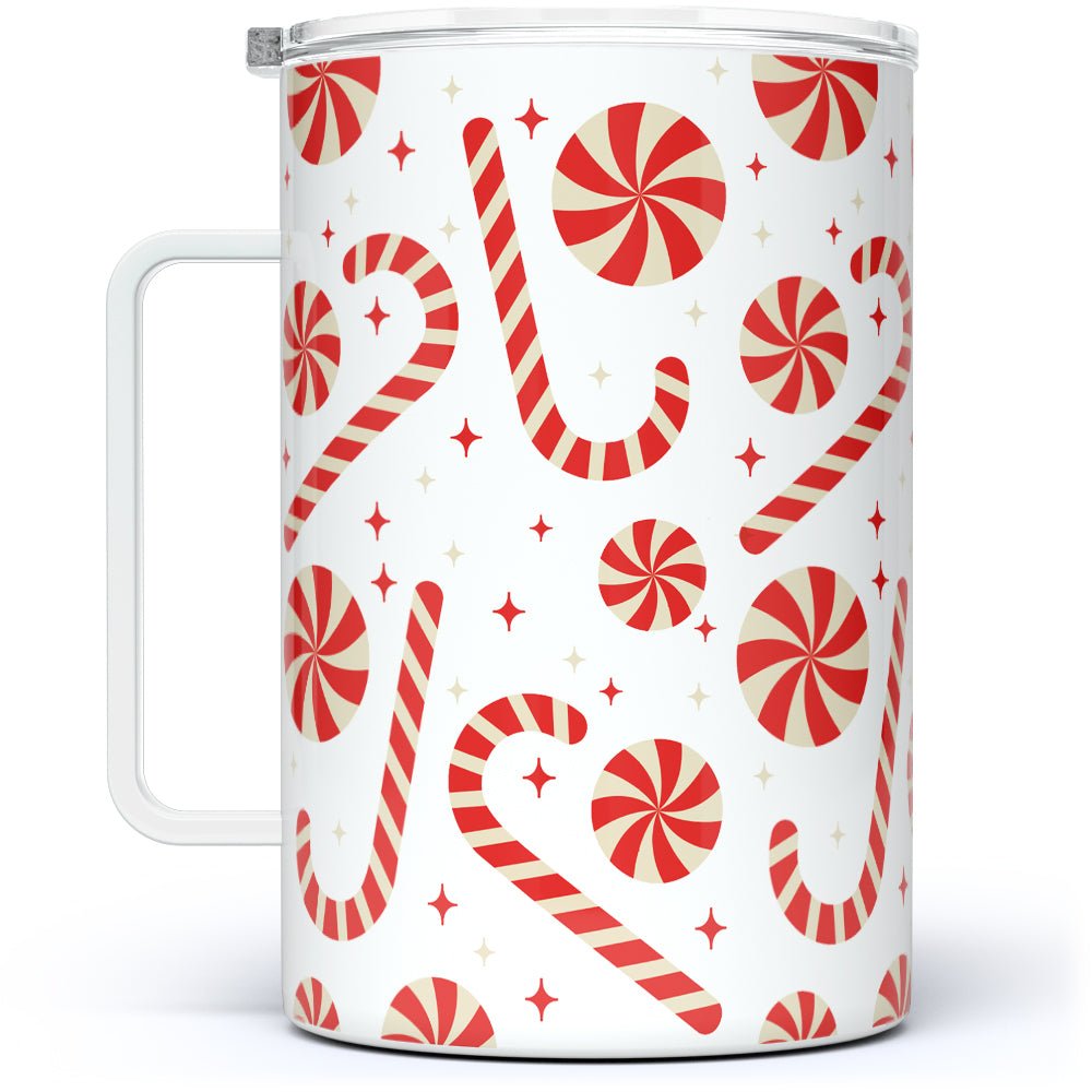 Candy Cane Insulated Travel Mug - Loftipop