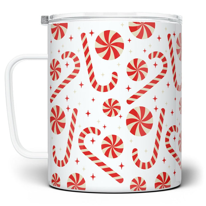 Candy Cane Insulated Travel Mug - Loftipop