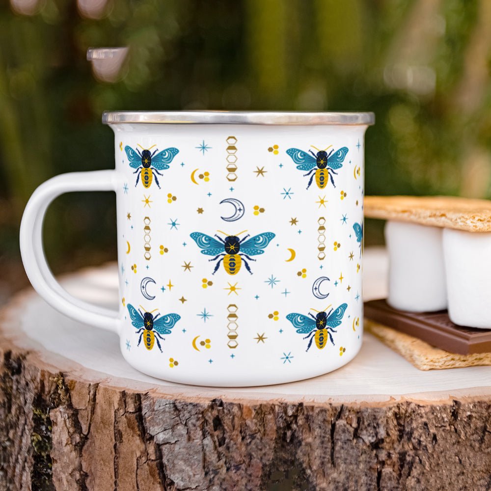 Celestial Bee Pattern Camp Mug - Loftipop