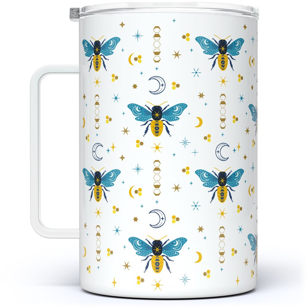 Celestial Bee Pattern Insulated Travel Mug - Loftipop