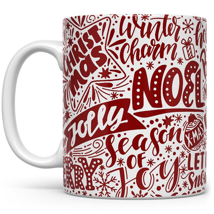 Christmas Holiday Season Mug with Christmas expressions on it