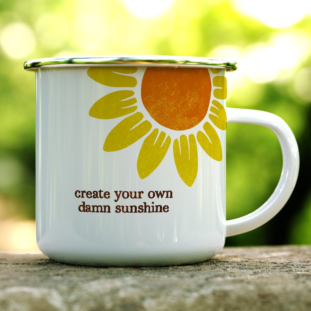 Create Your Own Damn Sunshine Camp Mug - Loftipop