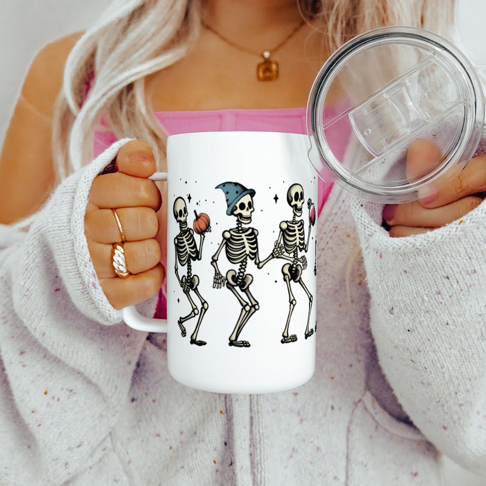 Dancing Skeletons Insulated Travel Mug - Loftipop