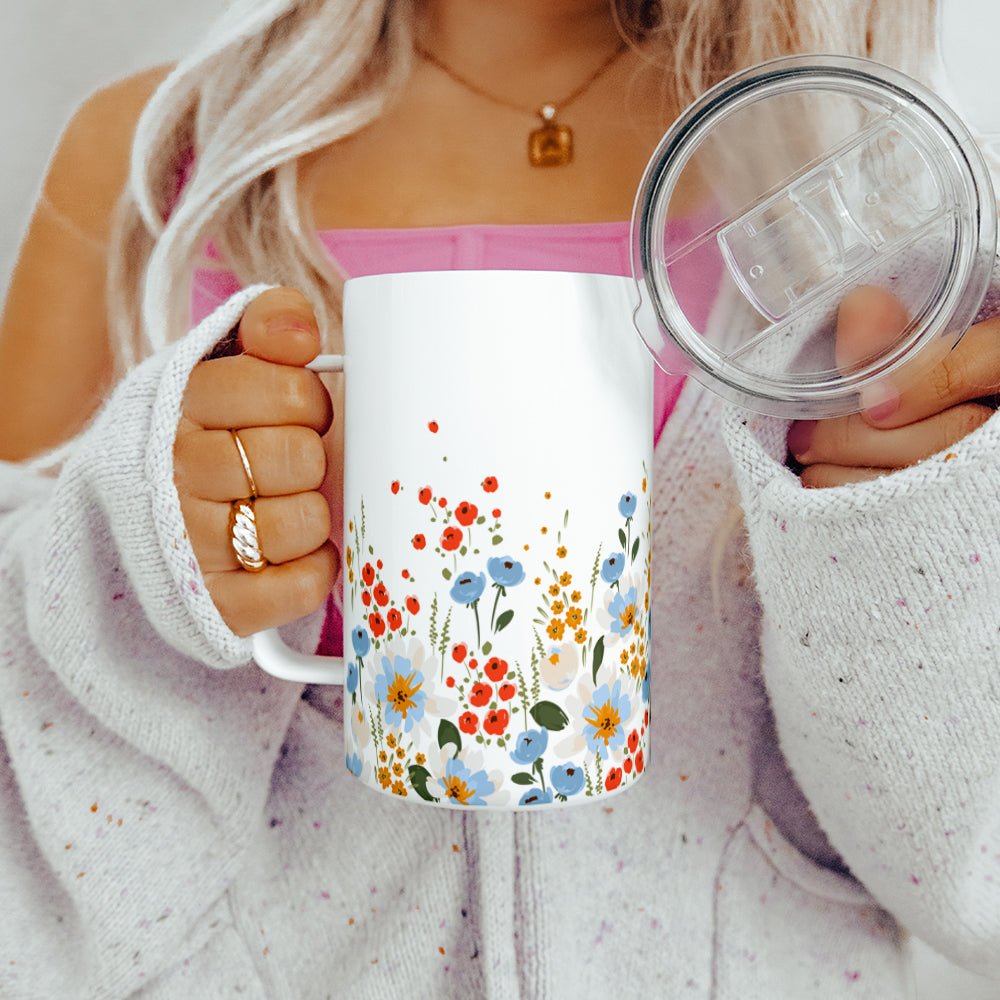 Floral Insulated Travel Mug - Loftipop