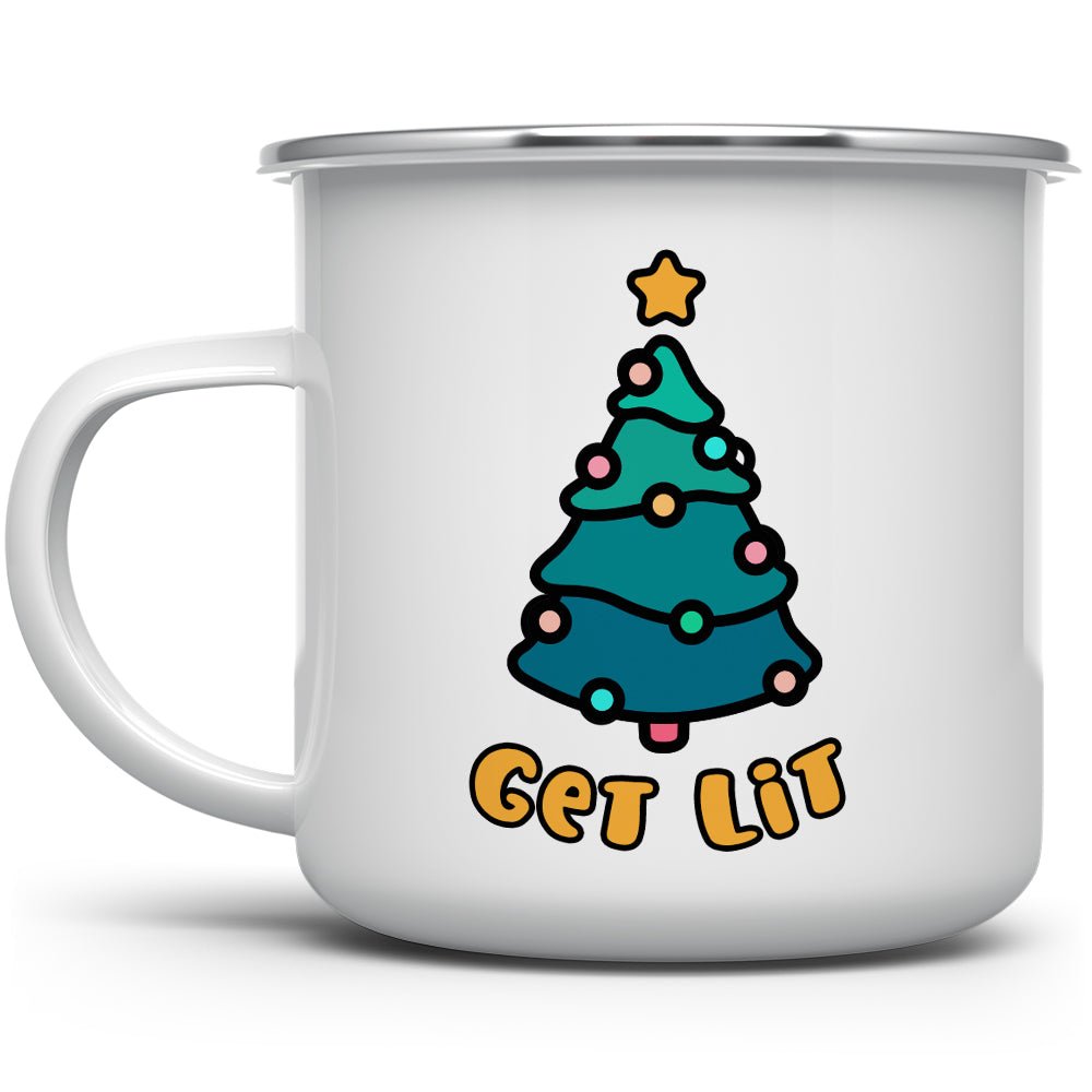 Get Lit Christmas Tree Camp Mug - Loftipop