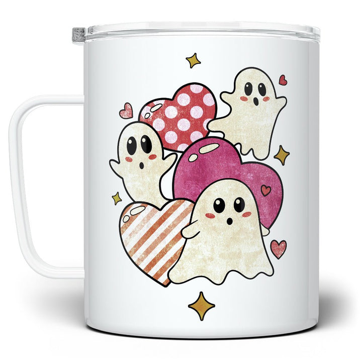 Ghosts and Hearts Insulated Travel Mug - Loftipop