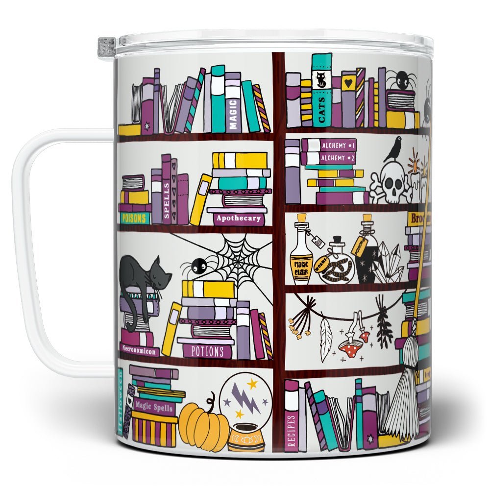 Halloween Library Insulated Travel Mug - Loftipop