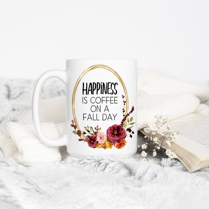 Happiness is Coffee on a Fall Day Mug - Loftipop