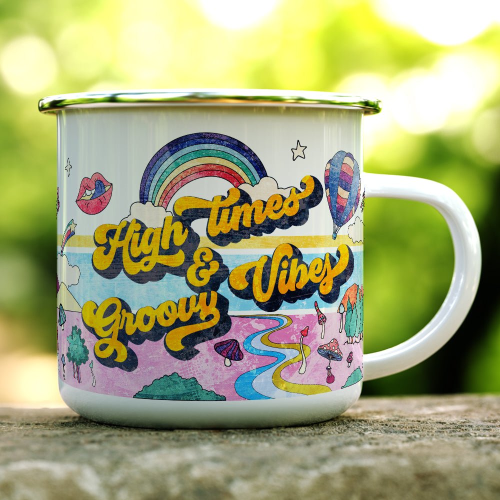 High Times & Groovy Vibes Camp Mug - Loftipop