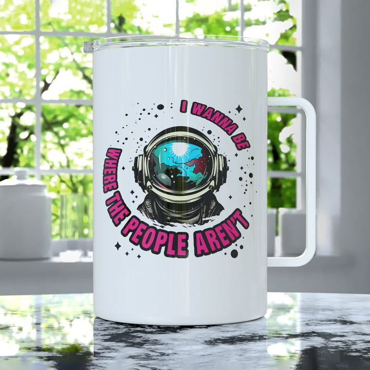 I Wanna Be Where The People Aren't Insulated Travel Mug - Loftipop