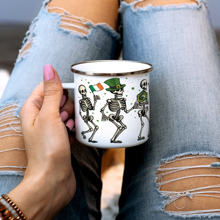 Irish Dancing Skeletons Camp Mug - Loftipop