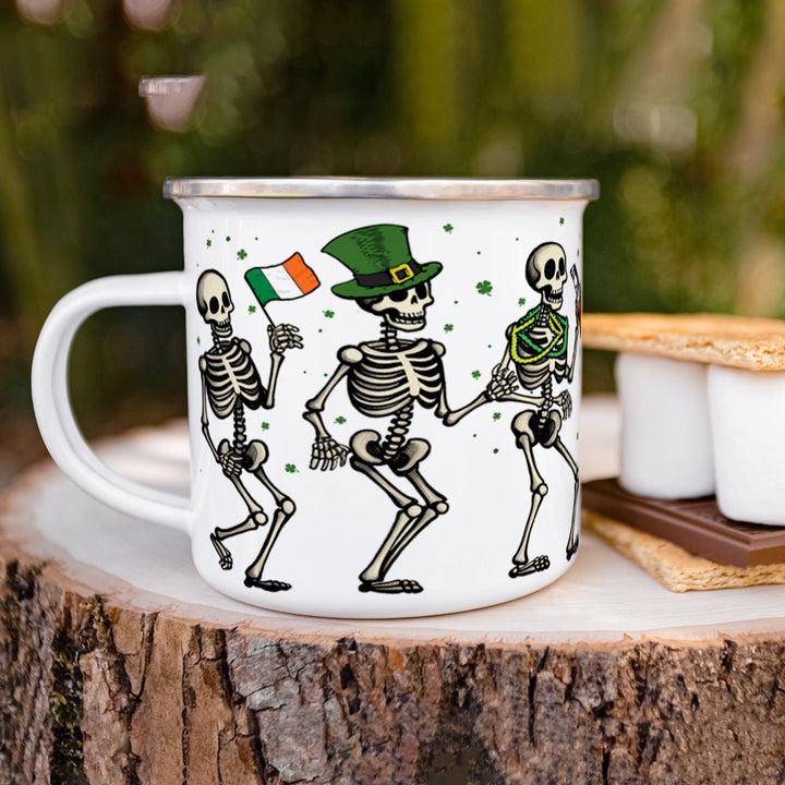 Irish Dancing Skeletons Camp Mug - Loftipop