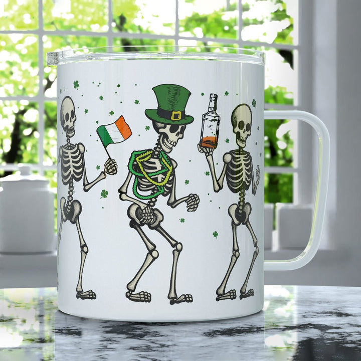 Irish Dancing Skeletons Insulated Travel Mug - Loftipop