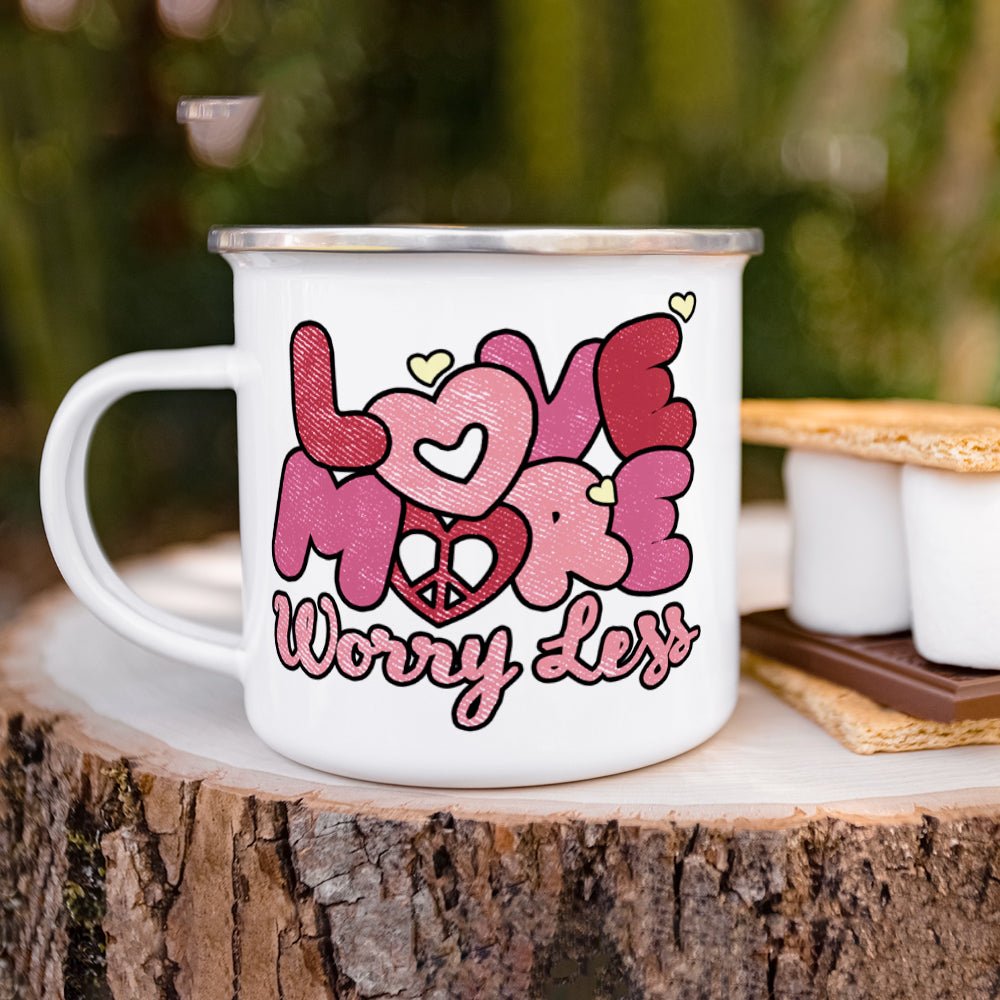 Love More Worry Less Camp Mug - Loftipop