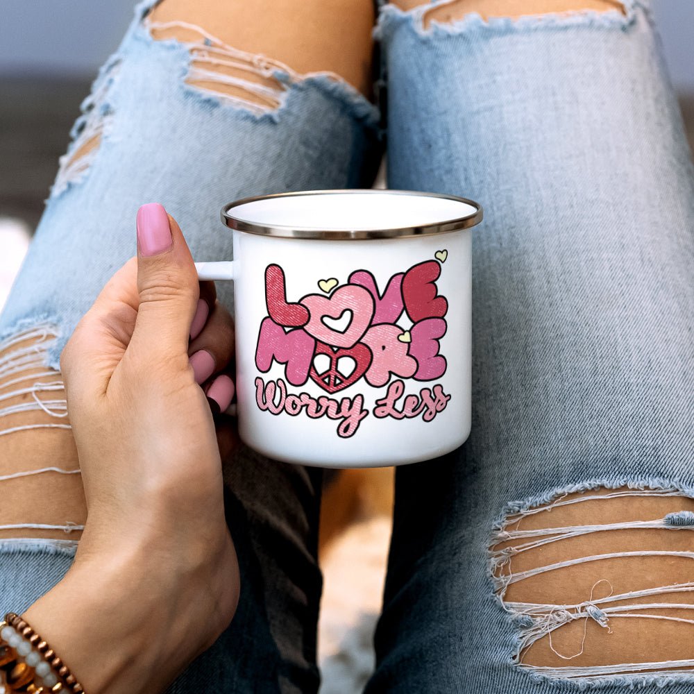 Love More Worry Less Camp Mug - Loftipop