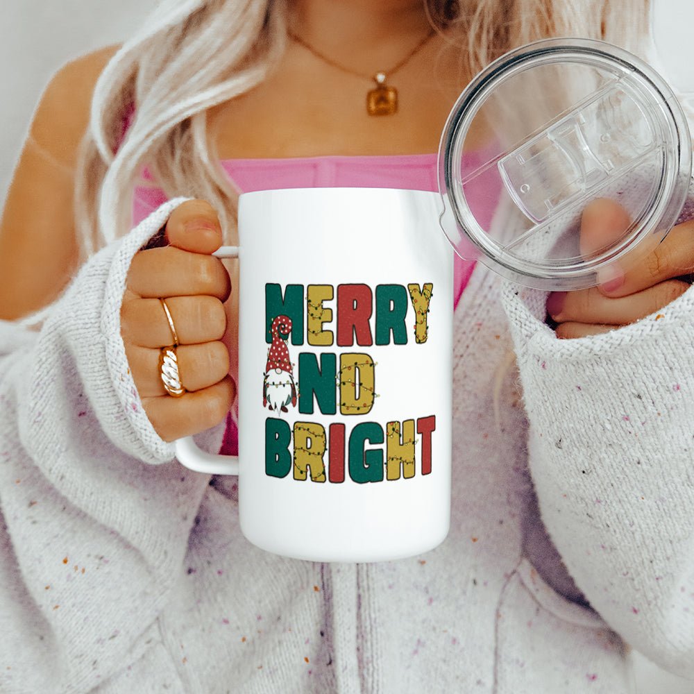 Merry and Bright Insulated Travel Mug - Loftipop