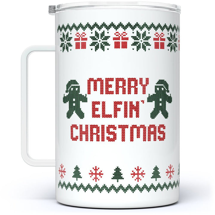 Merry Elfin Christmas Insulated Travel Mug - Loftipop