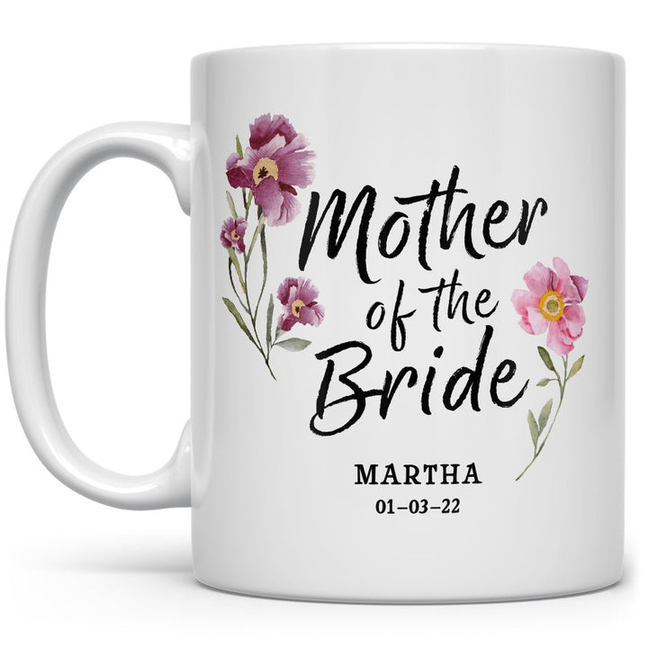 Personalized Mother of the Bride Floral Mug - Loftipop