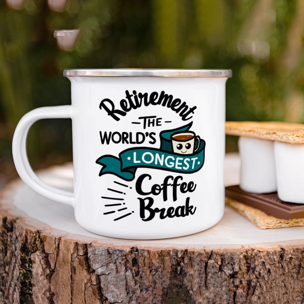 Retirement The World's Longest Coffee Break Camp Mug - Loftipop