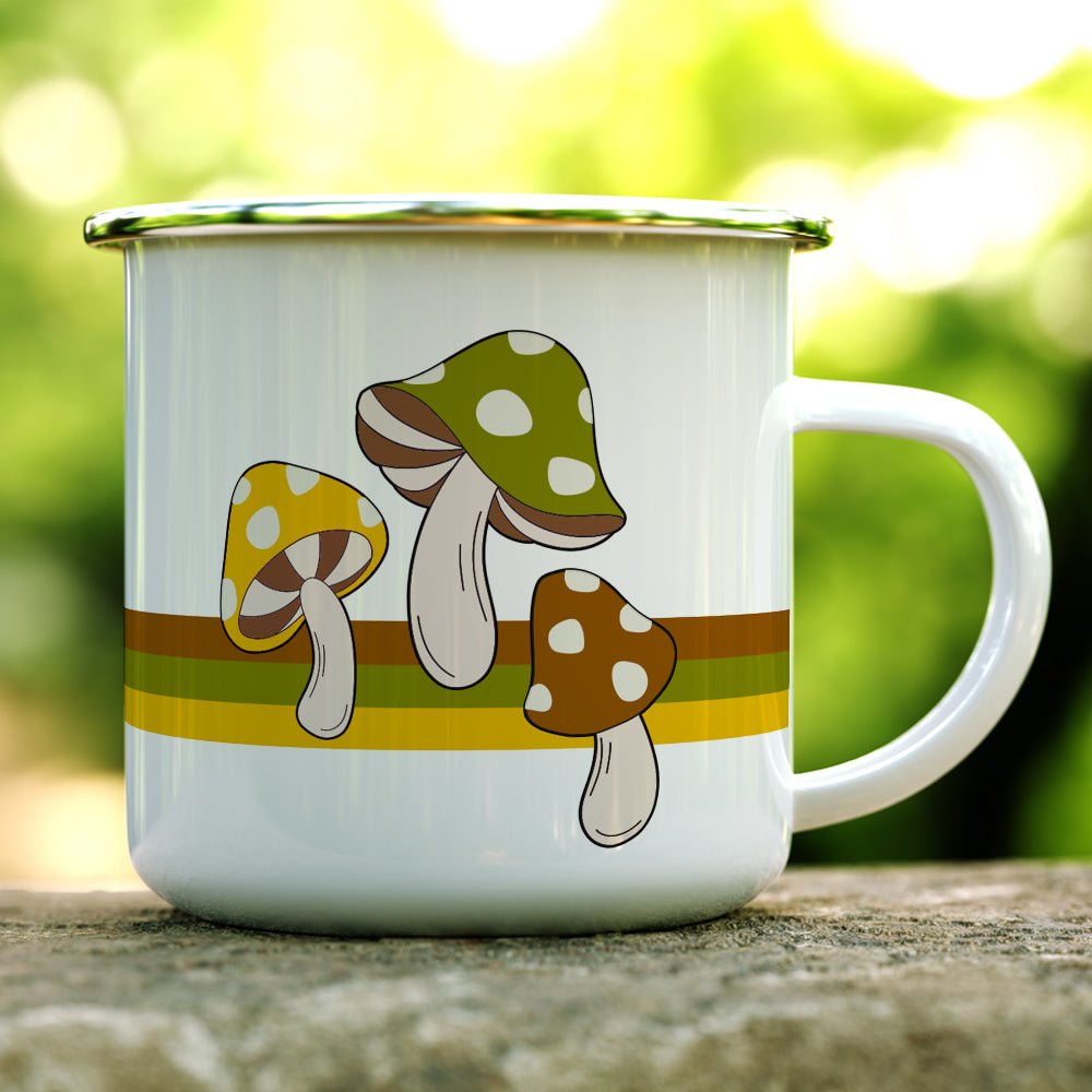 Retro Brown Mushroom Camp Mug - Loftipop