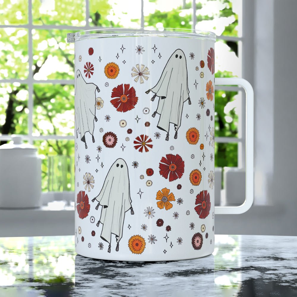 Retro Ghost Insulated Travel Mug - Loftipop