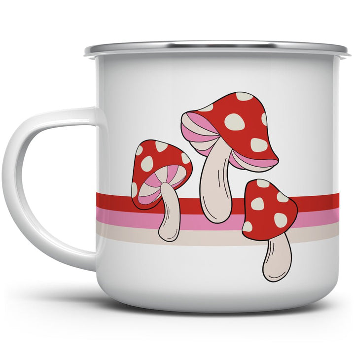 Retro Red Mushroom Camp Mug - Loftipop