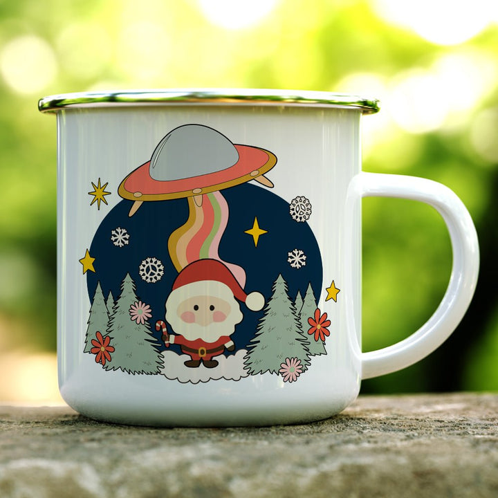 Santa UFO Abduction Camp Mug - Loftipop