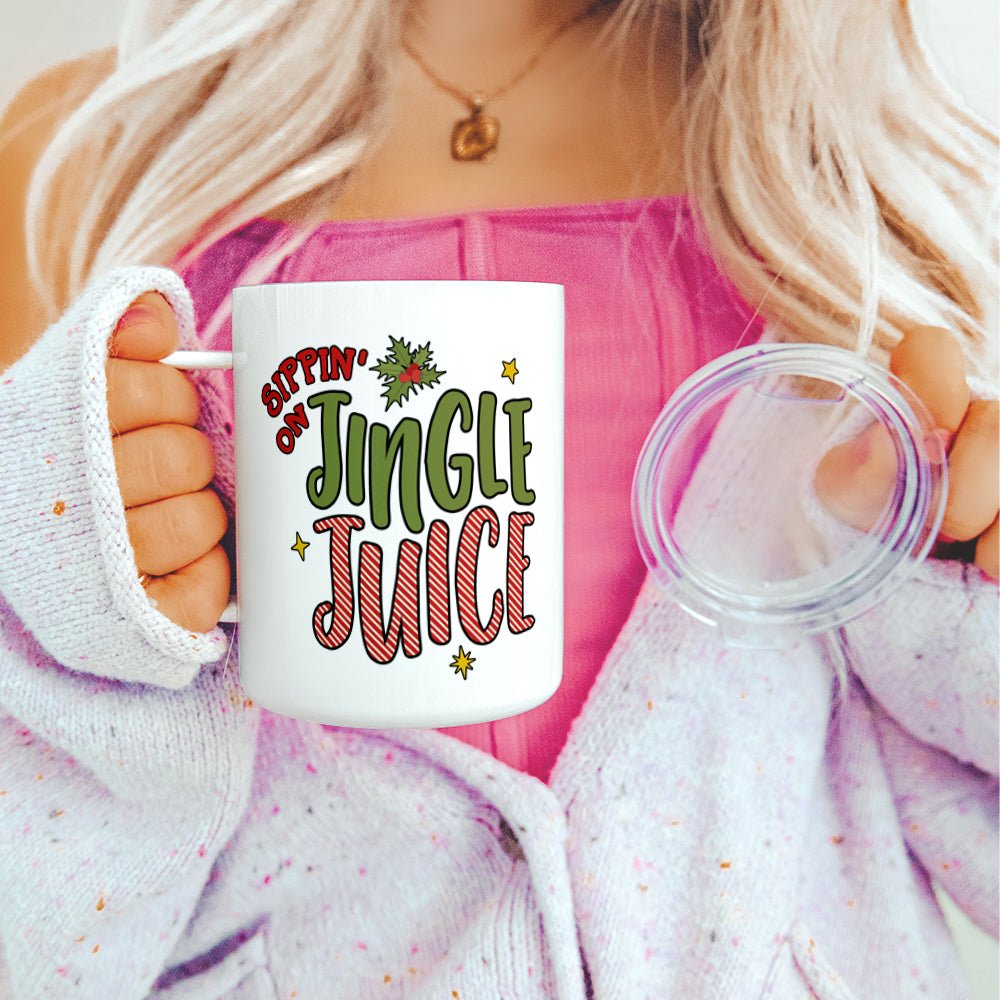 Sippin on Jingle Juice Insulated Travel Mug - Loftipop