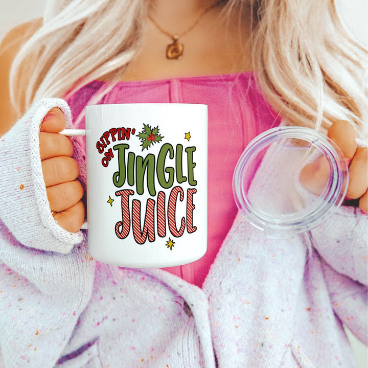 Sippin on Jingle Juice Insulated Travel Mug - Loftipop